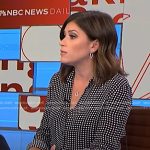 Chloe Melas’s black check blouse on NBC News Daily