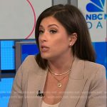 Chloe Melas’s metallic double breasted blazer on NBC News Daily