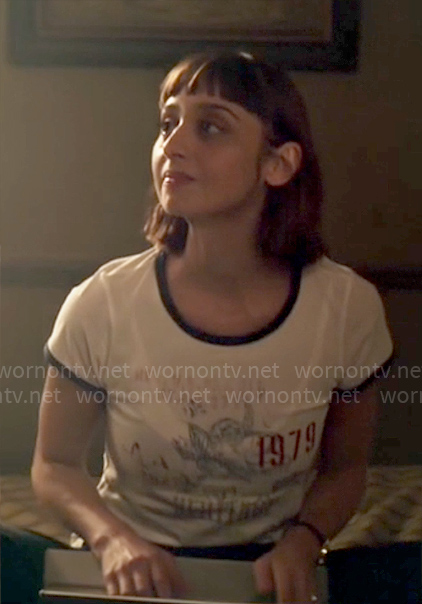 Chrissy's 1979 graphic tee on Superman and Lois