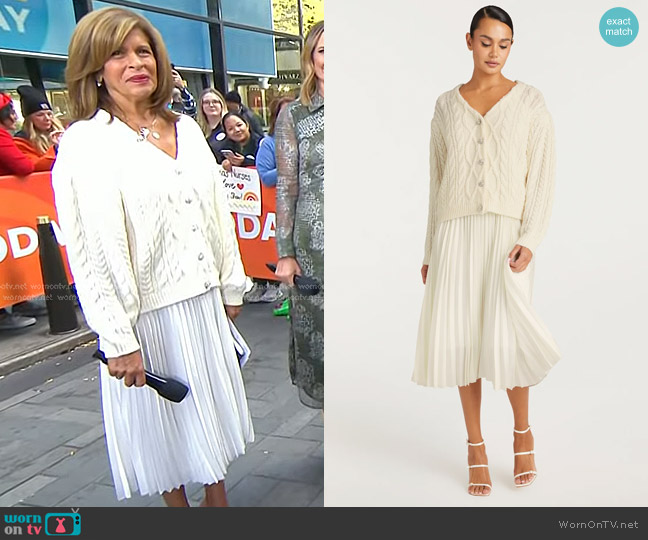 Cinq a Sept Amandine Cardigan Dress worn by Hoda Kotb on Today