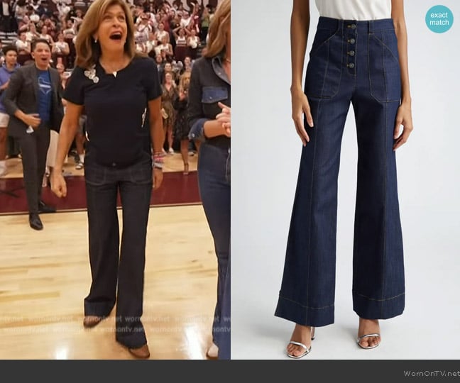 Cinq a Sept Benji Wide Leg Jeans worn by Hoda Kotb on Today