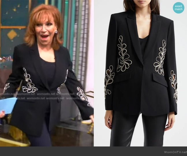 Cinq a Sept Rhinestone Paisley Cheyenne Blazer worn by Joy Behar on The View