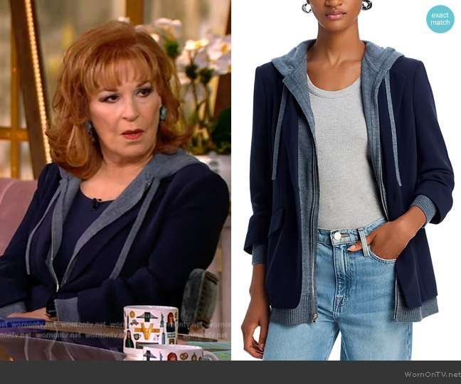 Cinq a Sept Khloe Layered Look Hooded Blazer worn by Joy Behar on The View