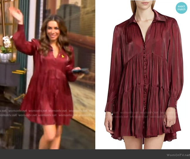 Cinq a Sept Lilly Tiered Shirt Dress worn by Alyssa Farah Griffin on The View