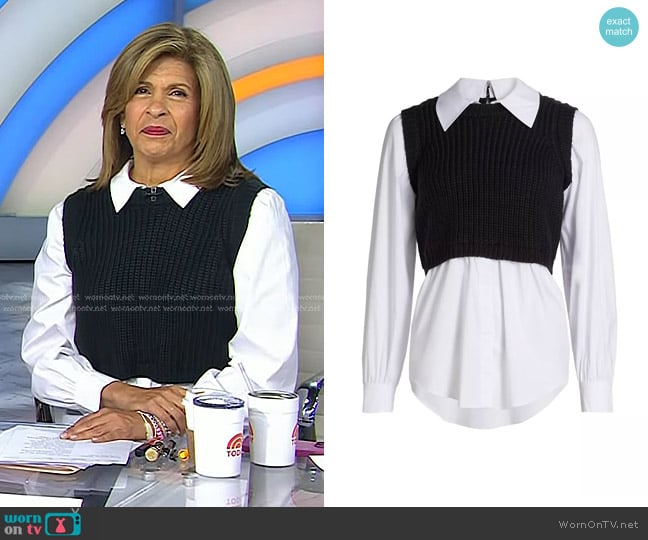 Cinq a Sept Mara Shakere Layered Top worn by Hoda Kotb on Today