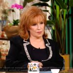 Joy’s black beaded trim blazer on The View