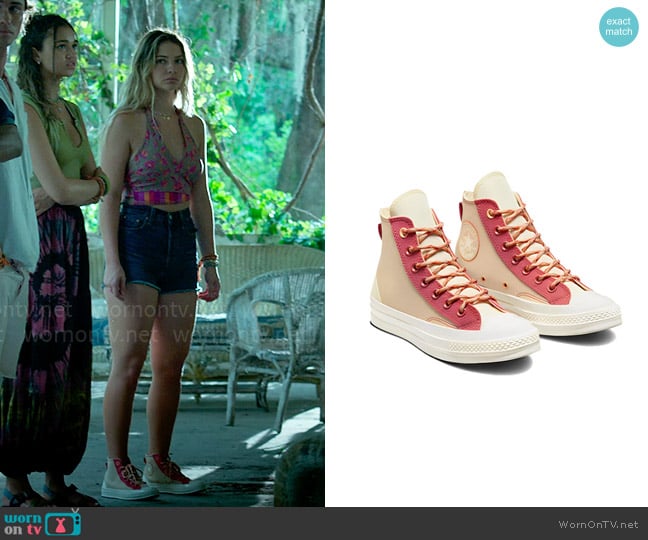 Converse Chuck 70 High in Colorblock Overlay Rhubarb Pie worn by Sarah Cameron (Madelyn Cline) on Outer Banks