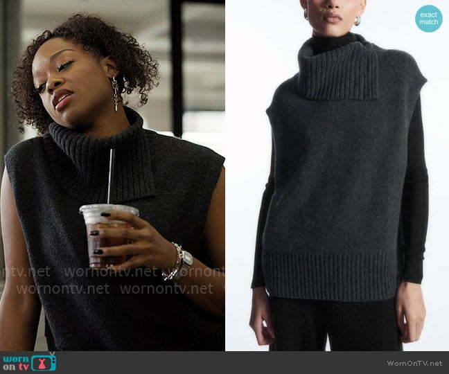 COS Steel Grey Turtleneck worn by Izzy Letts (Jazz Raycole) on The Lincoln Lawyer