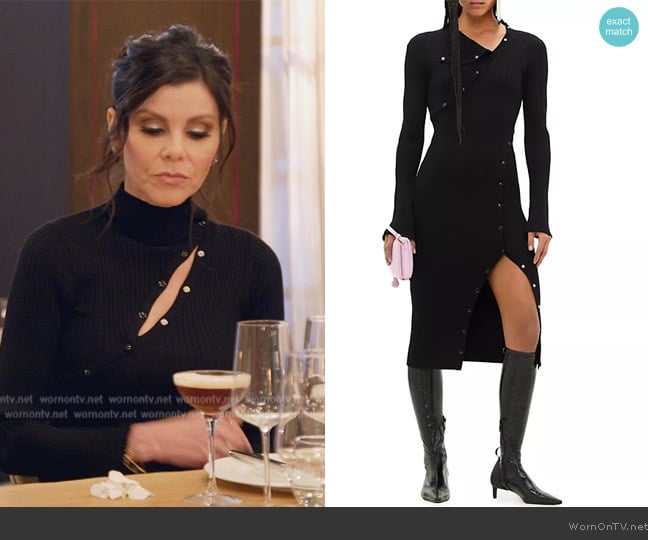 Courreges Multi-Styling Rib-Knit Long-Sleeve Midi-Dress worn by Heather Dubrow on The Real Housewives of Orange County