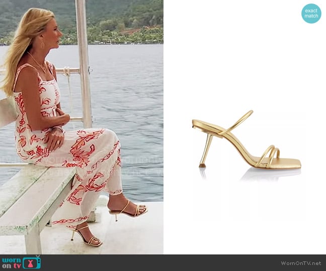 Joan’s gold sandal on The Golden Bachelorette