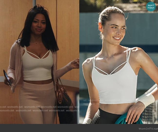 Thea’s cropped white top on All American HC