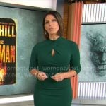 Dana Jacobson’s green keyhole dress on CBS Mornings