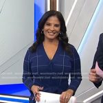 Darlene’s blue windowpane dress on Today