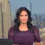 Darlene’s purple mesh puff sleeve dress on Today