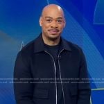 DeMarco Morgan’s navy zip jacket on Good Morning America