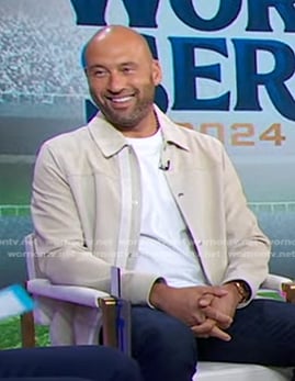 Derek Jeter's suede jacket on Good Morning America