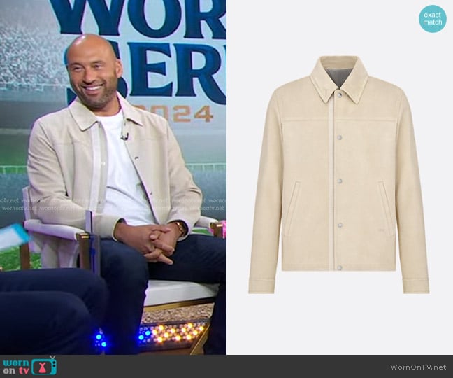 Derek Jeter’s suede jacket on Good Morning America