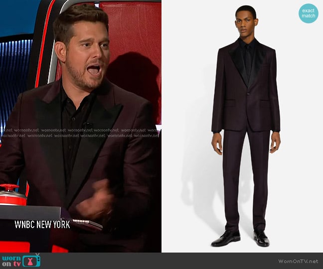 Dolce & Gabbana Single-breasted Tuxedo Suit worn by Michael Bublé on The Voice