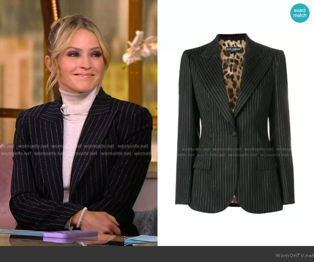 Dolce & Gabbana Single Breasted Blazer worn by Sara Haines on The View