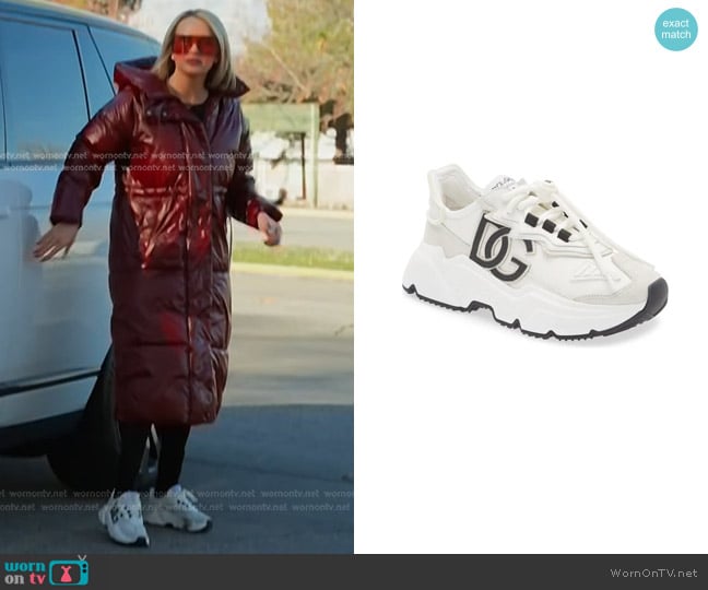 Dolce & Gabbana Daymaster Sneaker in White/Black worn by Whitney Rose on The Real Housewives of Salt Lake City