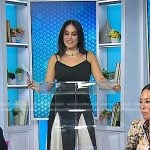 Donna’s black colorblock midi dress on Today