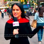 Donna’s red and black colorblock knit dress on Today