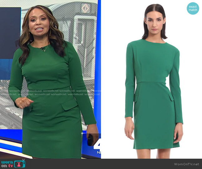 Donna Morgan Camryn Dress in Verdant green worn by Adelle Caballero on Today