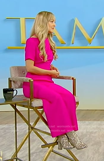 Dr. Nicole Cain's pink short sleeve jumpsuit on Tamron Hall Show