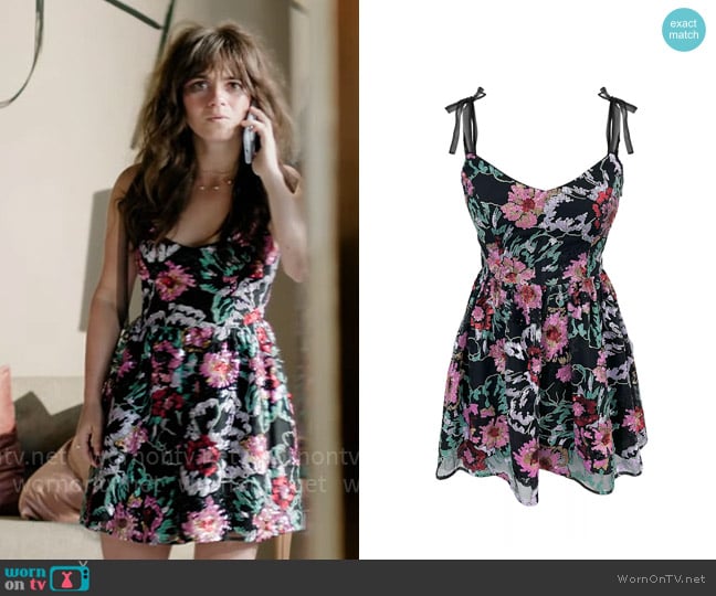 Sam’s floral embellished dress on High Potential