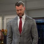 EJ’s grey plaid suit on Days of our Lives