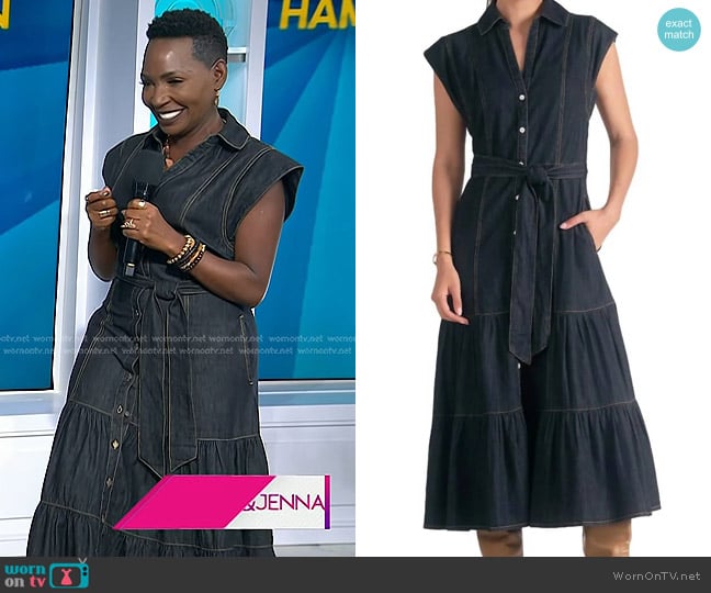 Elan Daria Midi Dress in black worn by Felicia Richardson on Today