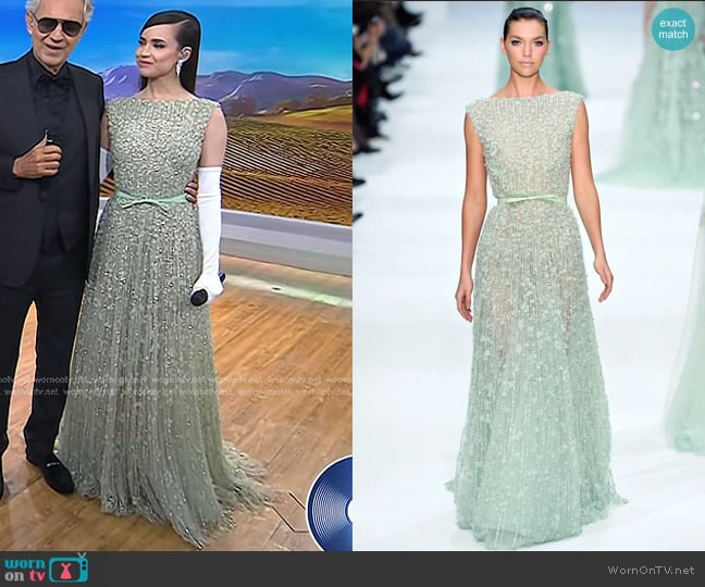 Elie Saab Spring 2012 Collection worn by Sofia Carson on Today