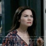 Elizabeth’s floral top on General Hospital