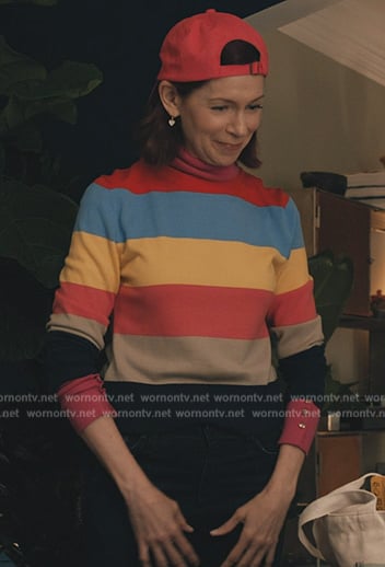 Elsbeth’s colorblock stripe sweater on Elsbeth