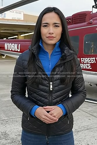 Emilie’s black down jacket on Today