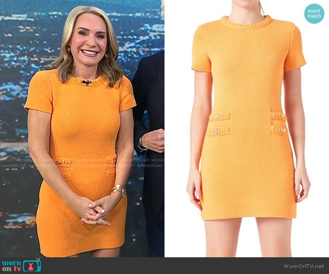 Endless Rose Knit Minidress in Orange worn by Andrea Canning on Today