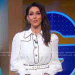 Erielle’s white contrast trim shirtdress on Good Morning America