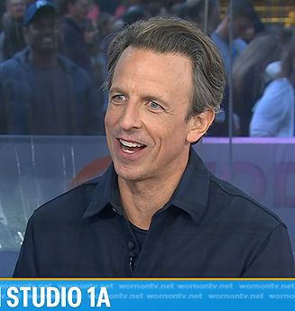 Seth Meyers' navy plaid shirt on Today