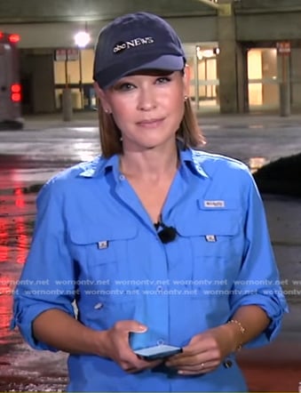 Eva’s blue shirt on Good Morning America