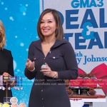 Eva’s grey button front ribbed dress on Good Morning America