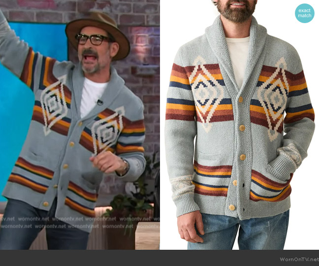 Faherty Steven Paul Judd Cardigan worn by Lawrence Zarian on The Kelly Clarkson Show