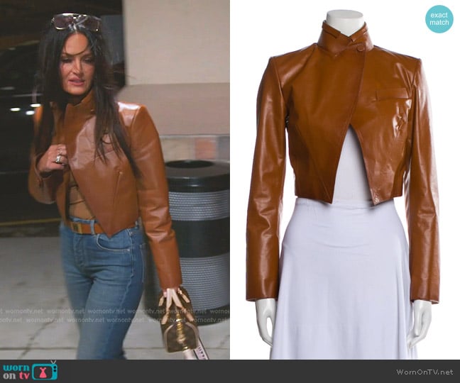 Fendi Leather Bolero Jacket worn by Lisa Barlow on The Real Housewives of Salt Lake City