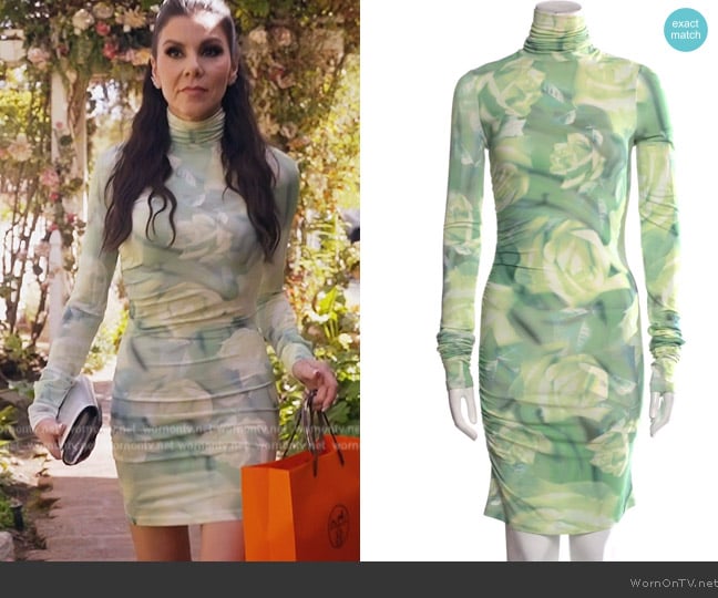 Fenty Printed Mini Dress worn by Heather Dubrow on The Real Housewives of Orange County