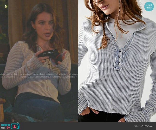 Free People One Colt Thermal worn by Jules Millin (Adelaide Kane) on Greys Anatomy