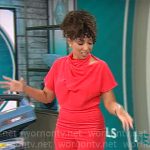 Gabrielle Kerr’s cowl neck jumpsuit on CBS Mornings