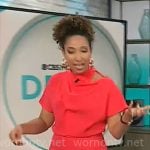 Gabrielle Kerr’s cowl neck jumpsuit on CBS Mornings