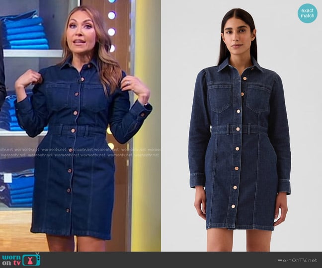 Gap Denim Mini Dress worn by Lori Bergamotto on Good Morning America