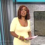 Gayle King’s lemon yellow dress on CBS Mornings