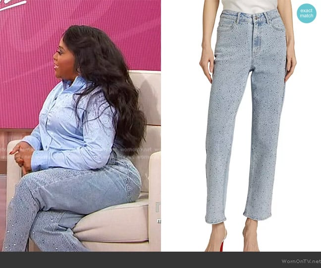 Generation Love Fantasia Crystal Straight-Leg Jeans worn by Sherri Shepherd on Sherri