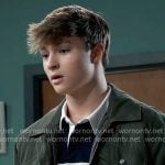 Danny’s navy and yellow polo shirt on General Hospital